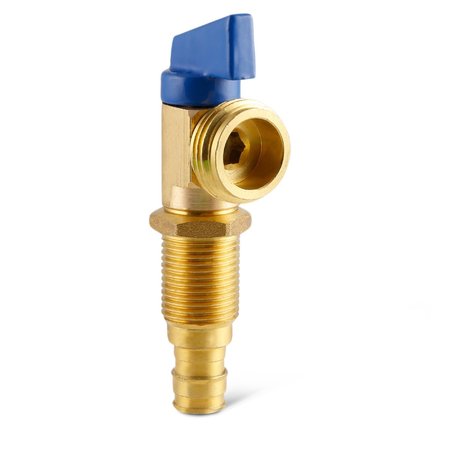 EVERFLOW Washing Machine Replacement Valve 1/2" PEX A Inlet x 3/4" MHT Outlet, Brass, For Cold Water Supply 541F